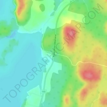 Mappa topografica Lac-des-Commissaires, altitudine, rilievo