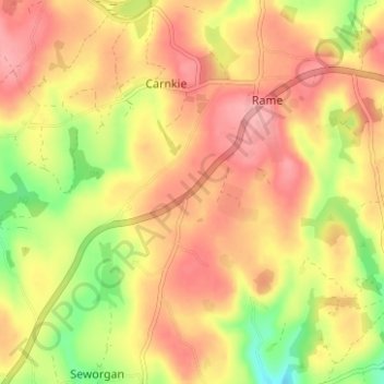 Mappa topografica Edgcome, altitudine, rilievo