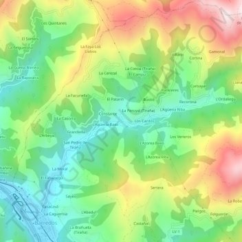 Mappa topografica Lloro, altitudine, rilievo