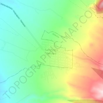 Mappa topografica San Pedro Nexapa, altitudine, rilievo