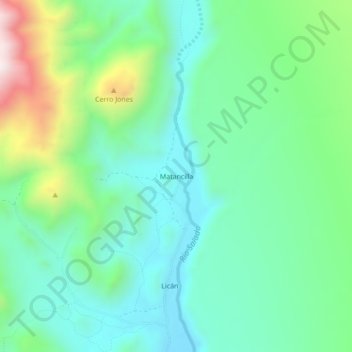 Mappa topografica Matancilla, altitudine, rilievo