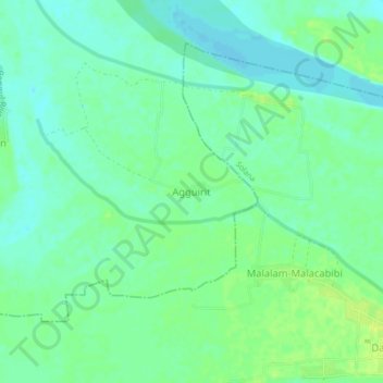 Mappa topografica Agguirit, altitudine, rilievo