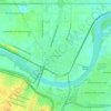 Mappa topografica North Topeka, altitudine, rilievo