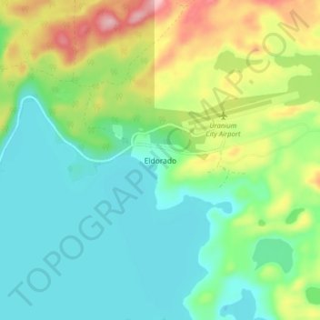 Mappa topografica Eldorado, altitudine, rilievo