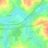 Mappa topografica Les Hazes, altitudine, rilievo