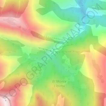 Mappa topografica La Cruz de los Ríos, altitudine, rilievo