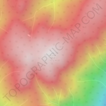 Mappa topografica Arthur Seat, altitudine, rilievo