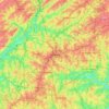 Mappa topografica Atlanta, altitudine, rilievo