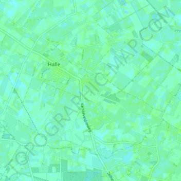 Mappa topografica Meuhoek, altitudine, rilievo