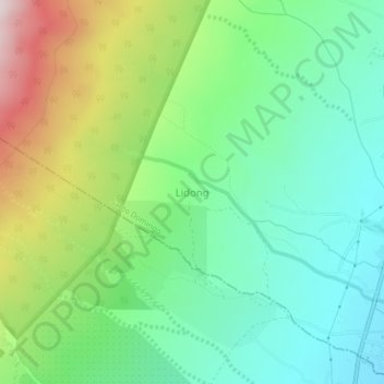 Mappa topografica Lidong, altitudine, rilievo