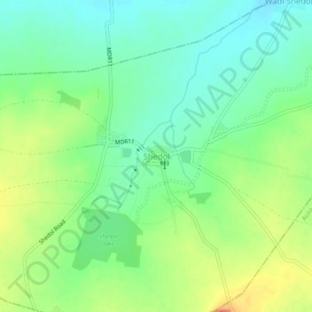 Mappa topografica Shedol, altitudine, rilievo