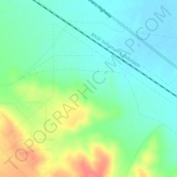 Mappa topografica Audley, altitudine, rilievo