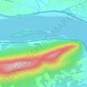 Mappa topografica Perdix, altitudine, rilievo
