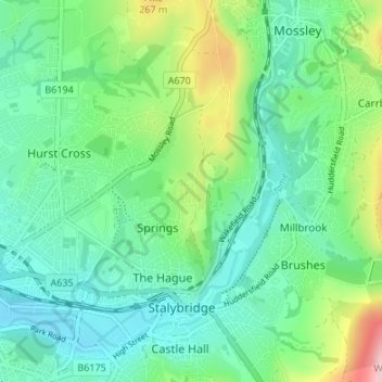 Mappa topografica Arlies, altitudine, rilievo