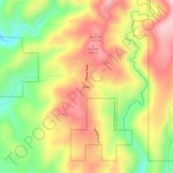 Mappa topografica Inskip, altitudine, rilievo