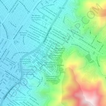 Mappa topografica 5H', altitudine, rilievo