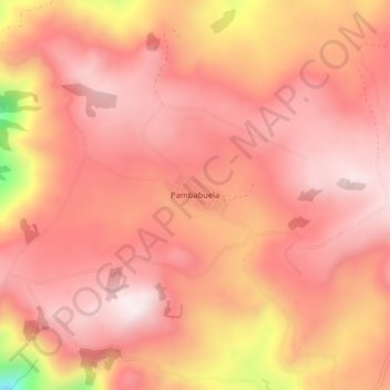 Mappa topografica Pambabuela, altitudine, rilievo
