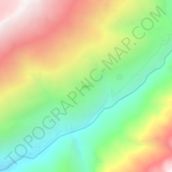 Mappa topografica Liam, altitudine, rilievo