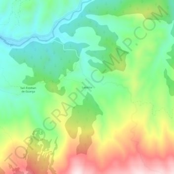 Mappa topografica Lasaosa, altitudine, rilievo