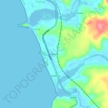 Mappa topografica Kolsar, altitudine, rilievo