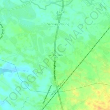 Mappa topografica La Opinion, altitudine, rilievo