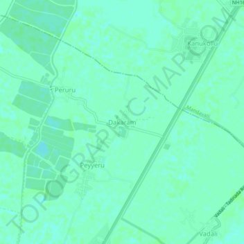 Mappa topografica Dakaram, altitudine, rilievo