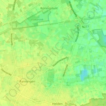 Mappa topografica Loo, altitudine, rilievo