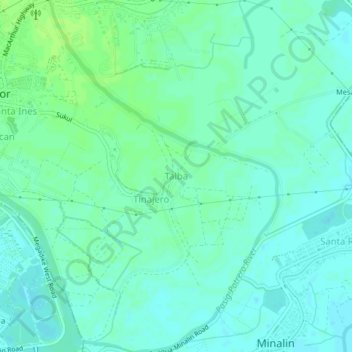 Mappa topografica Talba, altitudine, rilievo