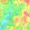 Mappa topografica Prentegarde, altitudine, rilievo