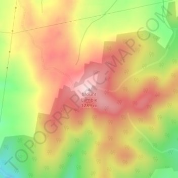 Mappa topografica Mount Lambie, altitudine, rilievo