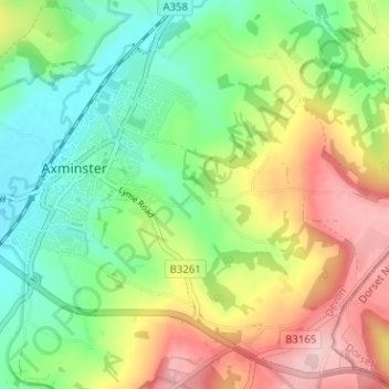 Mappa topografica Sector, altitudine, rilievo