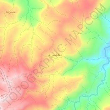 Mappa topografica Arroio do Boi, altitudine, rilievo