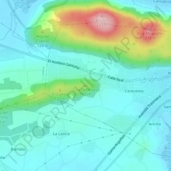 Mappa topografica La Dehesa, altitudine, rilievo