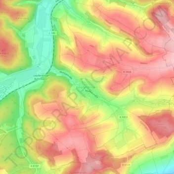 Mappa topografica Leipferdingen, altitudine, rilievo