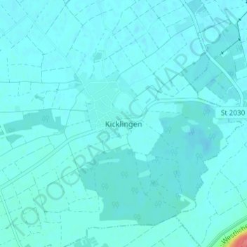 Mappa topografica Kicklingen, altitudine, rilievo