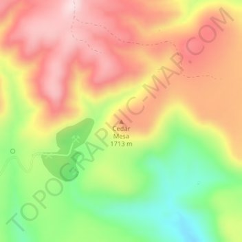 Mappa topografica Cedar Mesa, altitudine, rilievo