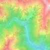 Mappa topografica Otra, altitudine, rilievo