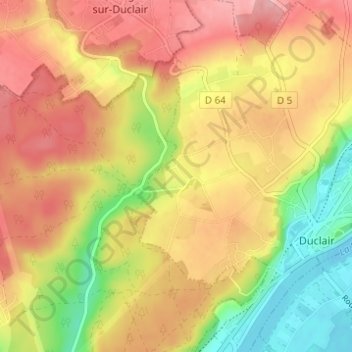 Mappa topografica Vaurouy, altitudine, rilievo