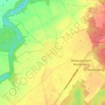 Mappa topografica Wölsickendorf, altitudine, rilievo