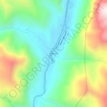 Mappa topografica Redstone, altitudine, rilievo