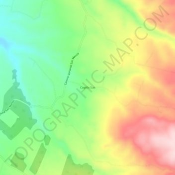 Mappa topografica Capilla Sur, altitudine, rilievo