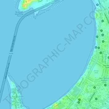 Mappa topografica Mahim Bay, altitudine, rilievo