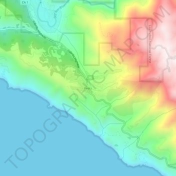 Mappa topografica Posts, altitudine, rilievo