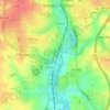 Mappa topografica Thorley Street, altitudine, rilievo
