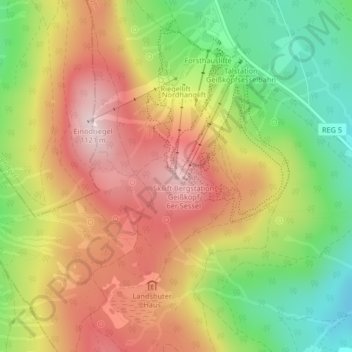Mappa topografica Geißkopf, altitudine, rilievo