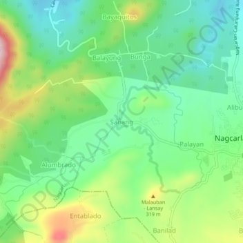 Mappa topografica Sabang, altitudine, rilievo