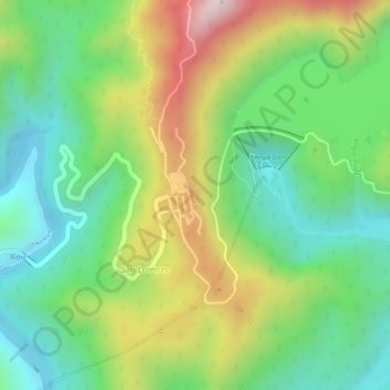 Mappa topografica Angat Dam View Deck, altitudine, rilievo