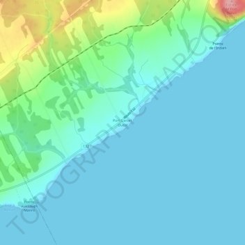 Mappa topografica Port-Daniel-Ouest, altitudine, rilievo
