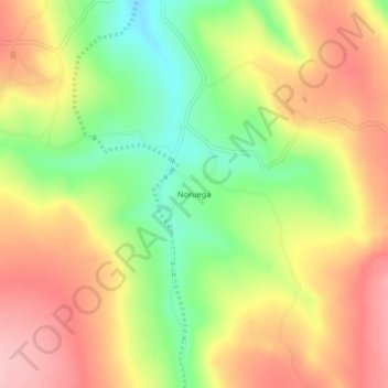 Mappa topografica Noruega, altitudine, rilievo