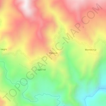 Mappa topografica Vitonco, altitudine, rilievo